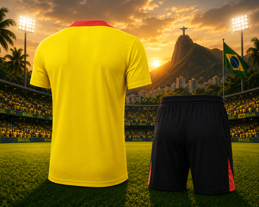 Ensemble Short Brésil training CDM 2026-2027 Jaune