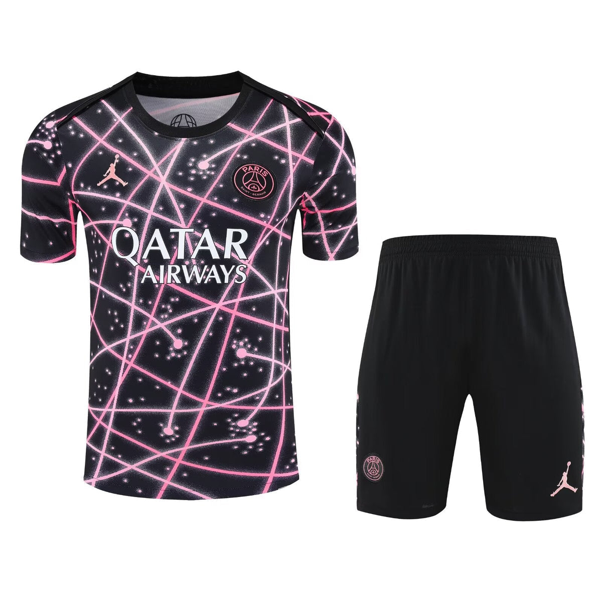 Ensemble Short Paris (PSG) third 2025-2026 Noir/Rose