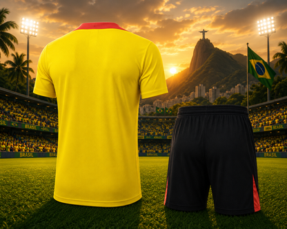 Ensemble Short Brésil training CDM 2026-2027 Jaune