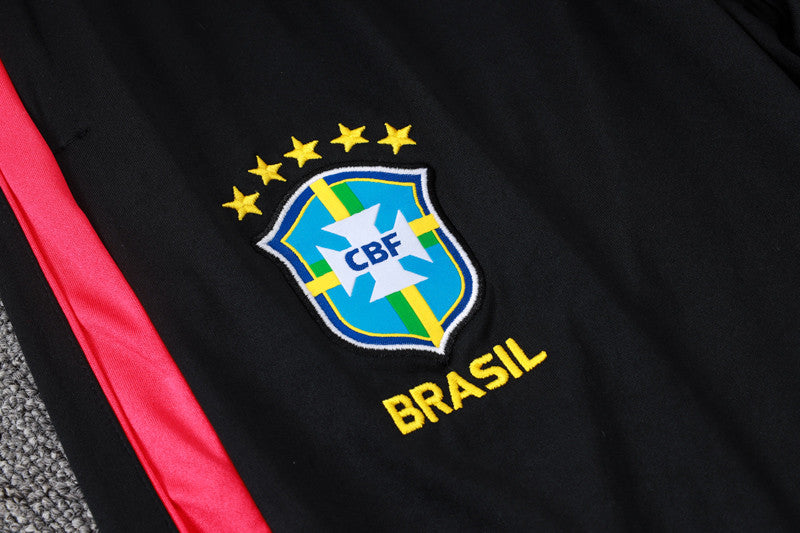 Ensemble Manche longue Brésil training 2026-2027 Noir/rouge