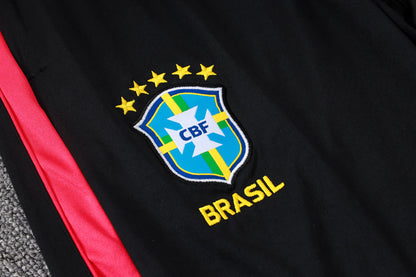 Ensemble Manche longue Brésil training 2026-2027 Noir/rouge