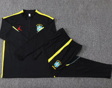Ensemble Manche longue Brésil training 2026-2027 Noir/Jaune