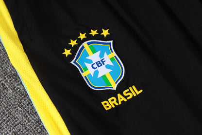 Ensemble Manche longue Brésil training 2026-2027 Noir/Jaune