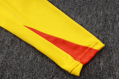 Ensemble Manche longue Brésil training 2026 Noir/Jaune
