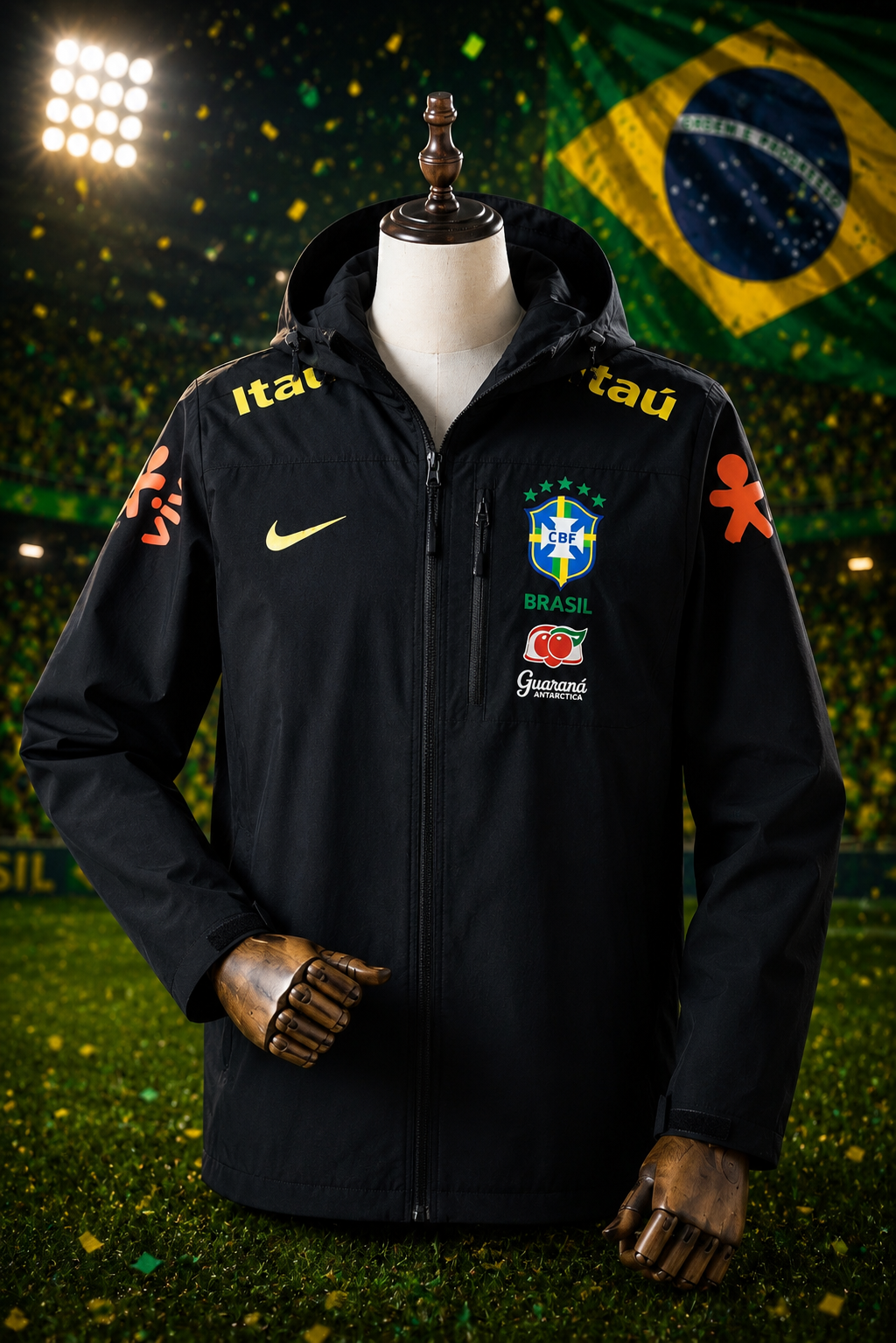 Veste Brésil CDM 2026-2027 Noir