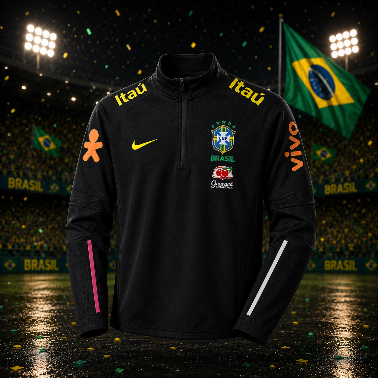 Manche Long Brésil spécial 2026-2027 Noir