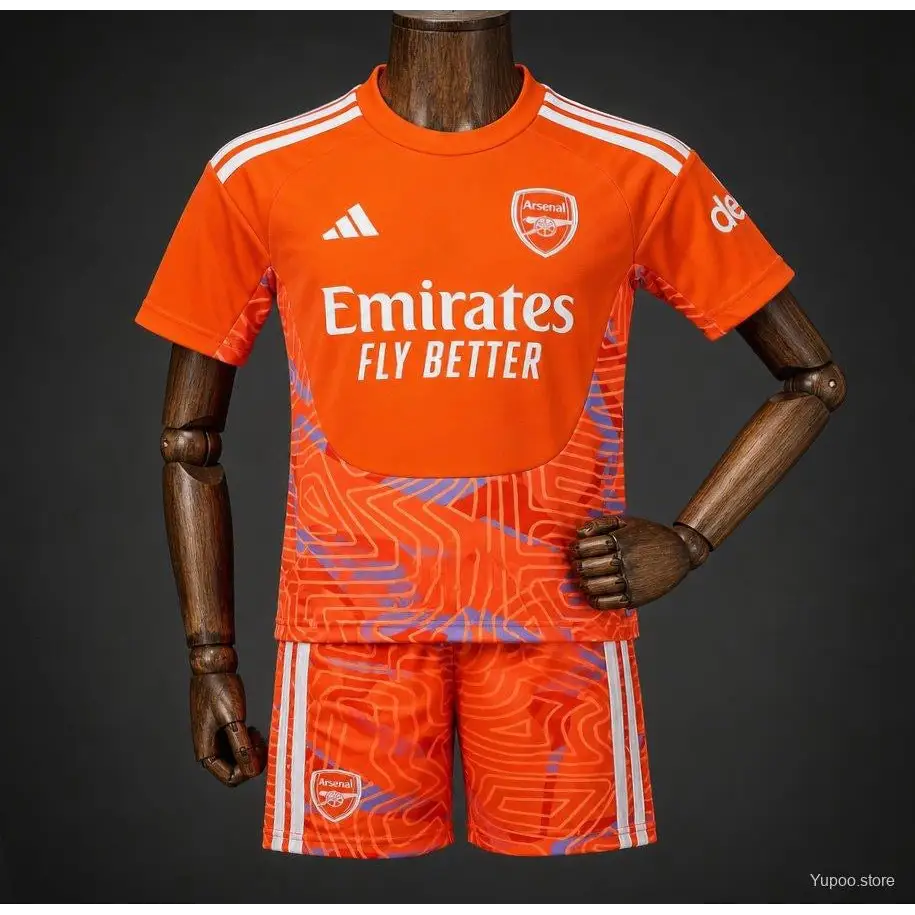 Ensemble short Arsenal gardien orange 2026-2027