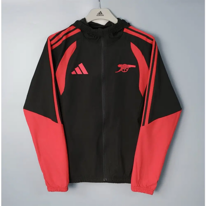 Arsenal veste coupe-vent noir à capuche 2026-2027
