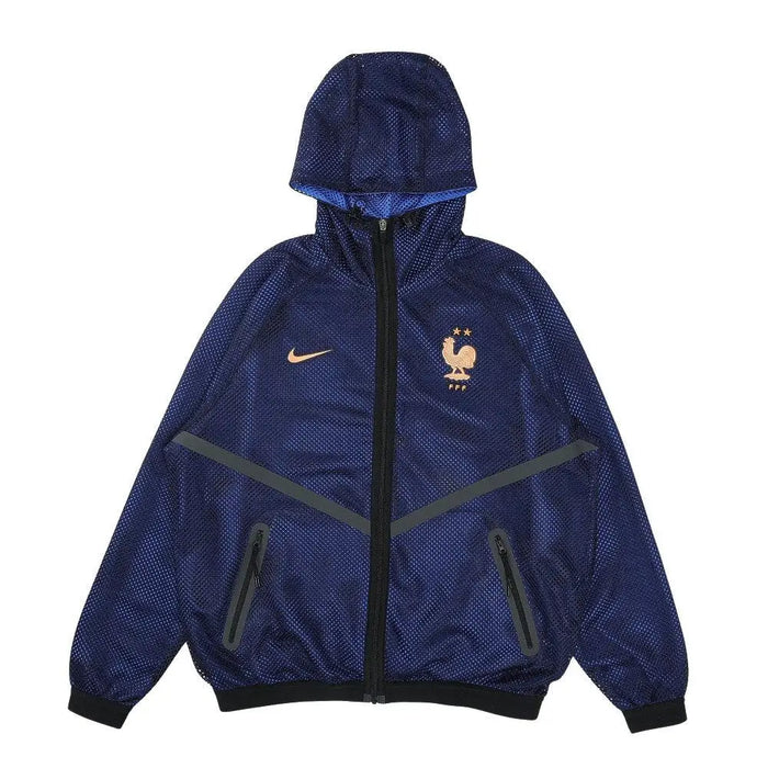 France veste coupe-vent bleu à capuche 2026-2027